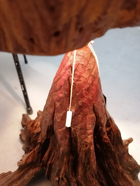 Image 1 of Impressive redwood lamp from the 50s/60s