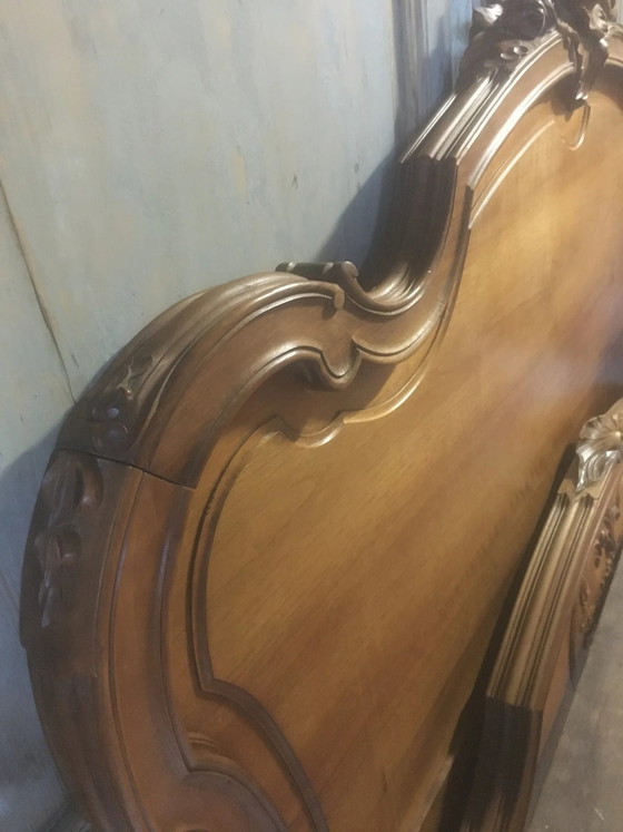 Letto stile Luigi XV in noce intagliato – Materassi e reti (photo 9 of 16)