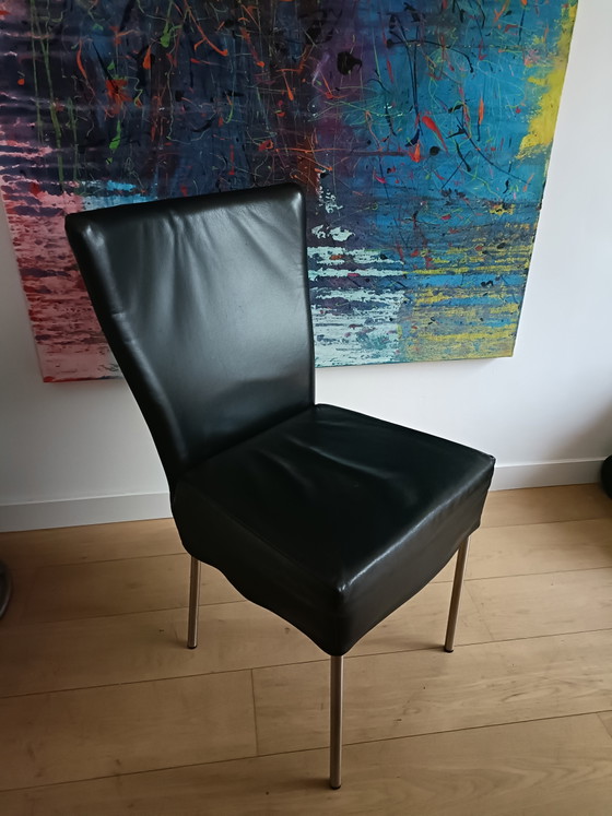 4 chaises de salle à manger en cuir – Metal, Leather (photo 11 of 13)