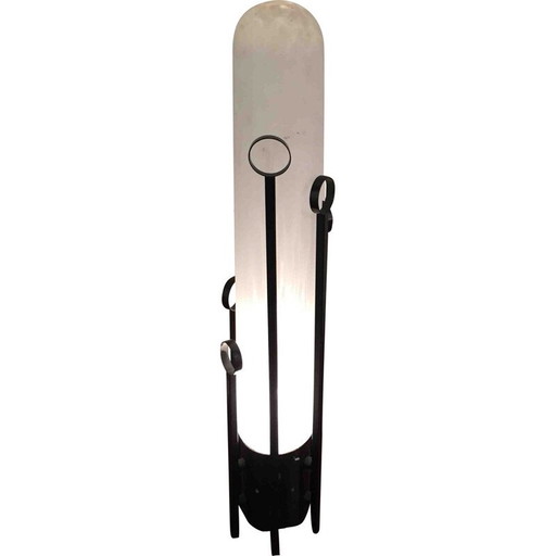 Vintage-Lampe aus Glas und Metall, 1960