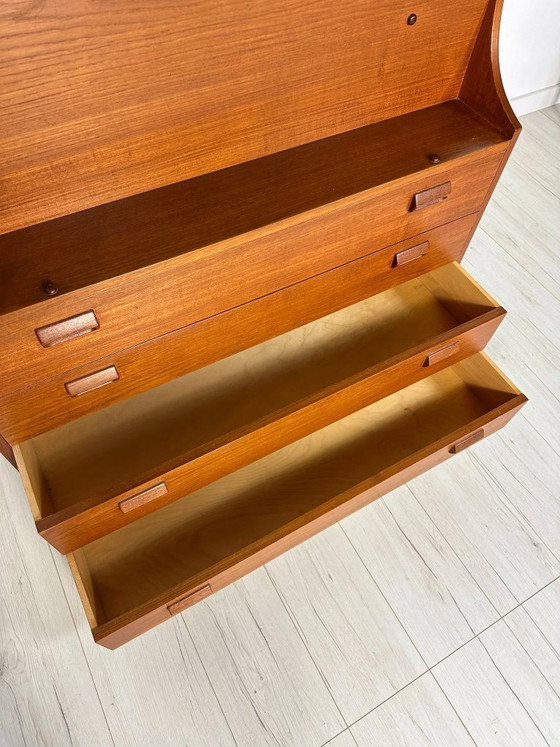 Image 1 of Vintage Deense Teakhouten secretaris van Børge Mogensen voor Søborg Møbelfabrik, Mid-Century Modern, jaren 1960