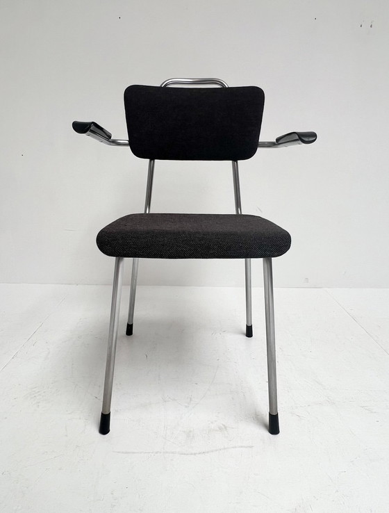 Image 1 of Ensemble de quatre chaises Gispen 115 d'origine hollandaise, 1960