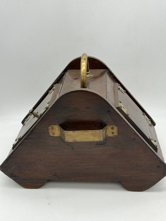 Image 1 of Victorian Bin - Mahogany - 1850-1900 - coal scuttle , reading tray