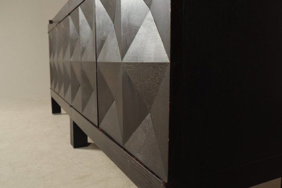 Jean Batenburg for MI Credenza Brutalista in Rovere Ebanizzato, Belgio, Anni '60 – Credenze, Wood (photo 16 of 17)