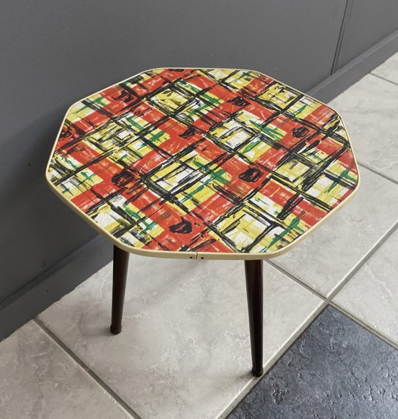 Small 8 Sided Plant Table In Multicolor 1960s – Plastic, Wood (photo 8 of 10)