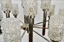1960s Vintage Chroom Kroonluchter Paolo Venini Stijl