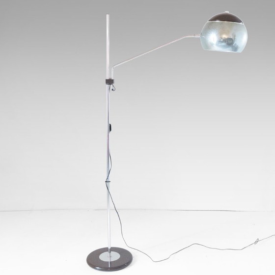 Image 1 of 1x Vintage Floor Lamp, Chromed and Metal Structure, Italy 1960s