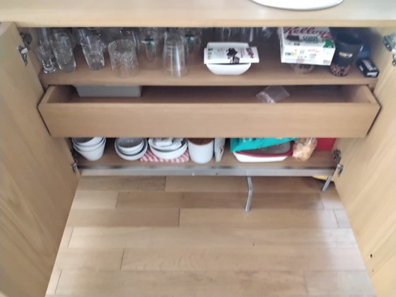 Plain Oak Sideboard – Metal, Wood (photo 2 of 5)