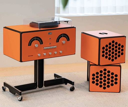 Brionvega RR126 - Rare Radio & Tourne-disque Vintage - 1966 - Lobster Color