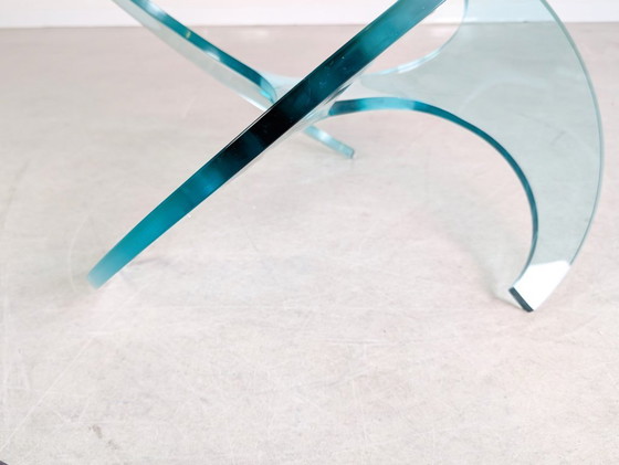 Image 1 of Tavolino da caffè di metà secolo Ronald Schmitt Knut Hesterberg in vetro