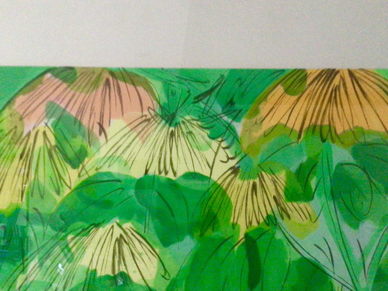 Image 1 of Walasse Ting „Blätter“ Kunstwerk