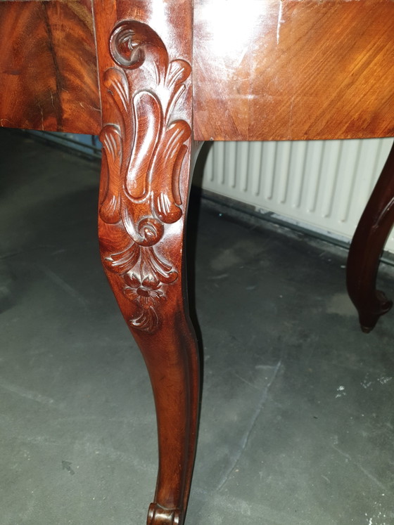 Image 1 of Antiek mahonie coulissen tafel 