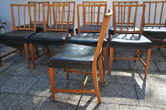 Image 1 of 10 sillas Josef Frank Svenskt Tenn modelo antiguo 620 de madera de nogal