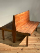 Industriele vintage treinbank jaren 50