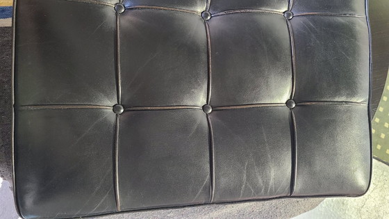 Image 1 of Paar vintage "Barcelona" leren fauteuils van Mies Van Der Rohe voor knoll, 1970