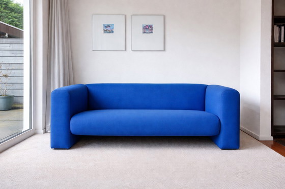 Image 1 of Set of 2 Gelderland design benches in cobalt blue, possibly Jan des Bouvrie