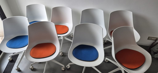 8 chaises MDF Italia Flow – eetkamerstoelen, Plastic, Metal (photo 2 of 7)