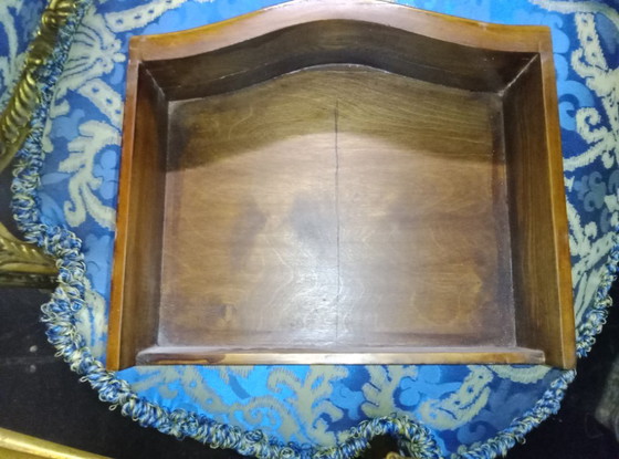 Image 1 of Louis XV marquetry commode with gilt bronze mounts and marble – late 19th century