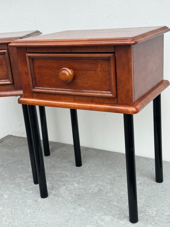 Coppia di Tavolini Vintage in Rovere – Metal, Wood (photo 4 of 9)