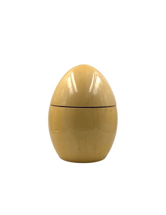 Image 1 of Tommaso Barbi, rara caja grande de pergamino en forma de huevo, TB Italia, ca. 1970