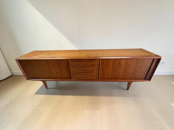 Rare Bernhard Pedersen (BPS-M) Teak Sideboard Model 1560, Denmark 1960s, 250 cm, Tambour Doors, Mid Century (photo 6 of 15)