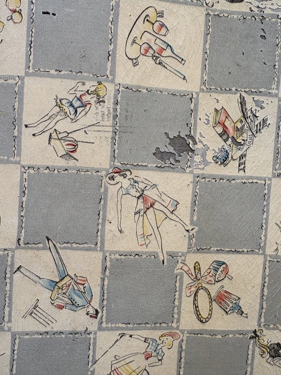 Image 1 of Vintage rattan tray with fixed legs