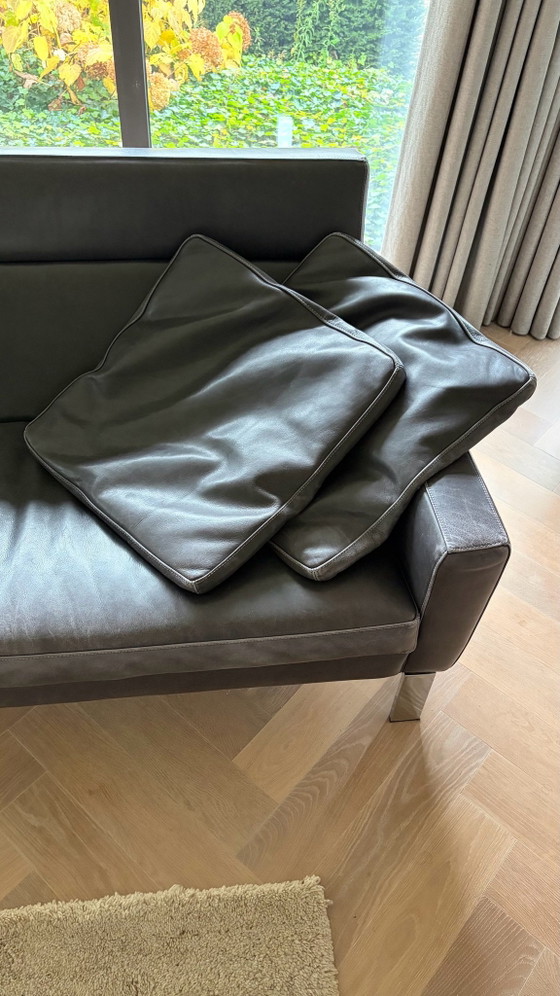 Linteloo modern leather sofa dark grey, 3-5 seaters (photo 5 of 5)