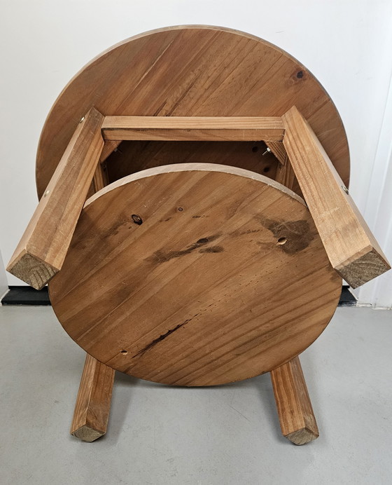 Image 1 of Vintage Scandinavian solid pine side table