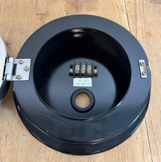 Image 1 of Vintage zwarte Hanil scheepswandklok, jaren 80