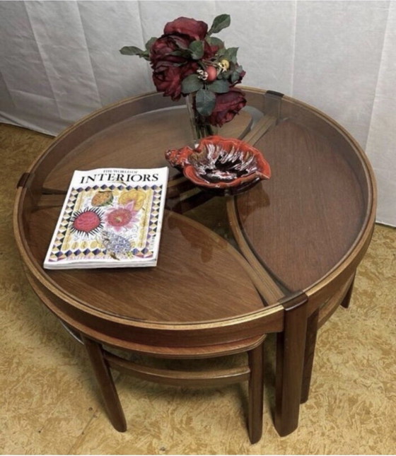 Image 1 of Mid century retro vintage teak trinity coffee table by nathan 1960  Add a stylish and versatile piece to your living space