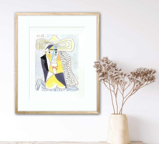 Pablo Picasso (1881–1973) – Mann mit Hut – lithos zeefdrukken, Paper (photo 2 of 5)