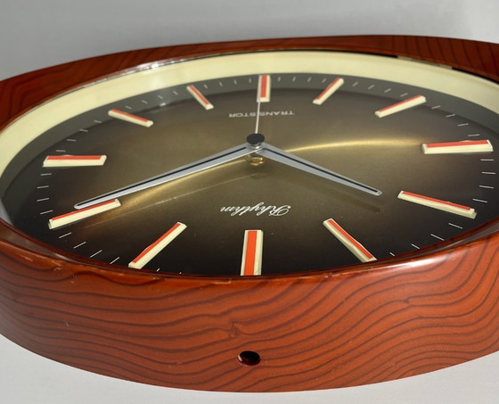Image 1 of Orologio da parete Rhythm Japan – Design Mid-Century/Space-Age – Quarzo silenzioso – Vintage