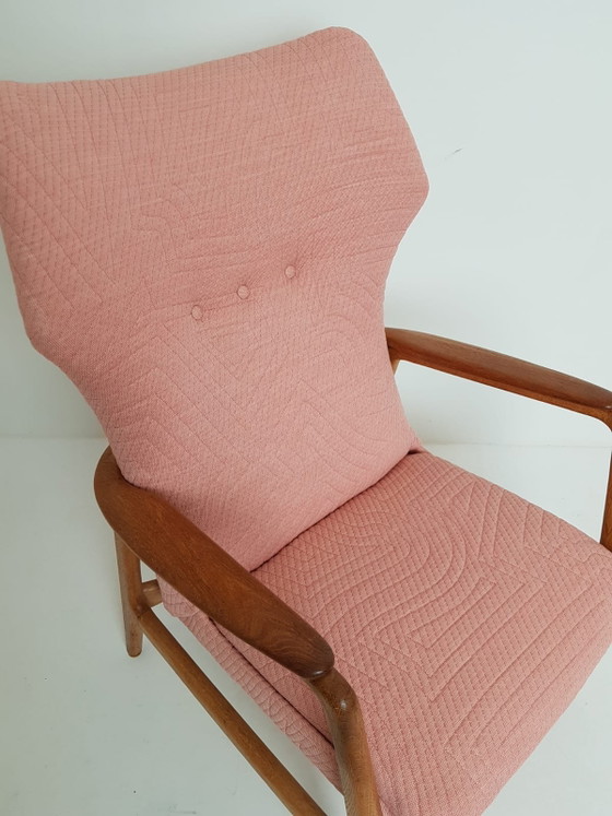 Poltrona Vintage Bovenkamp Rosa Nuovamente Rivestita Kvadrat Febrik – Poltrone, Wood, Polyester (photo 13 of 15)