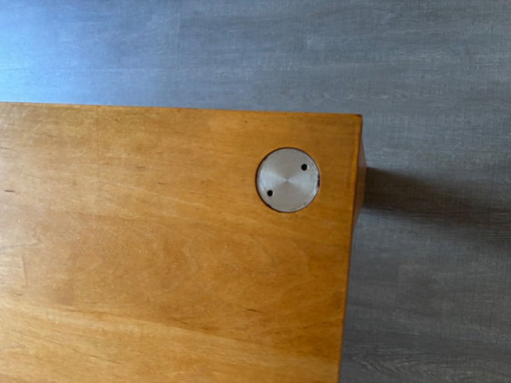 Image 1 of Mesa de comedor Tecno, de arce macizo aceitado.