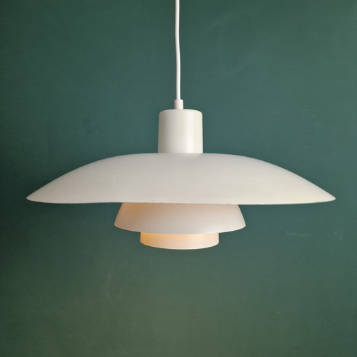 Lampe pendante vintage Louis Poulsen PH 3/4 - Blanc - Ø 40 cm - Design Poul Henningsen - Danemark