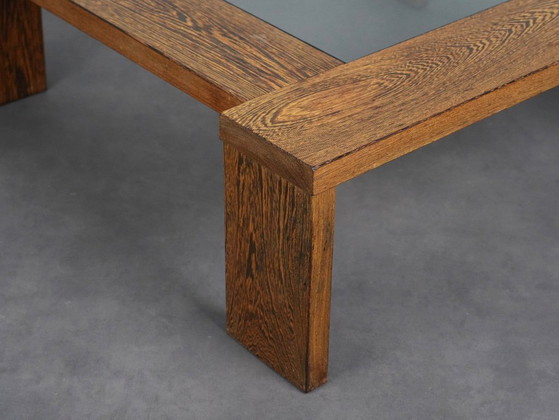 Table basse moderniste en wengé et verre, Pays-Bas, années 1970 – Tables basses, Bois (photo 7 of 7)