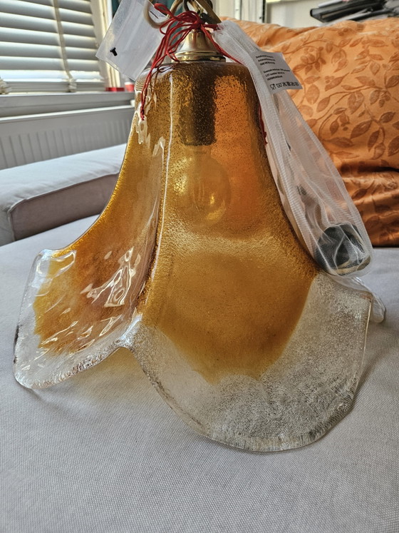 Lampadario Murano Venini Design Luciano Vistosi Mazzega – Lampade a sospensione, Glass, Brass (photo 10 of 12)
