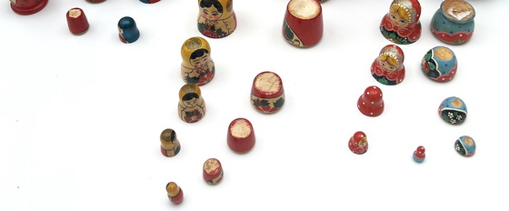 Image 1 of Ampia collezione di bambole matrioska d'epoca – bambole di legno dipinte a mano, circa anni '70/'80