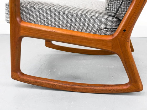 Senator Rocking Chair in Teak by Ole Wanscher for Cado, 1974, Wool, Mid Century Modern (photo 26 of 31)