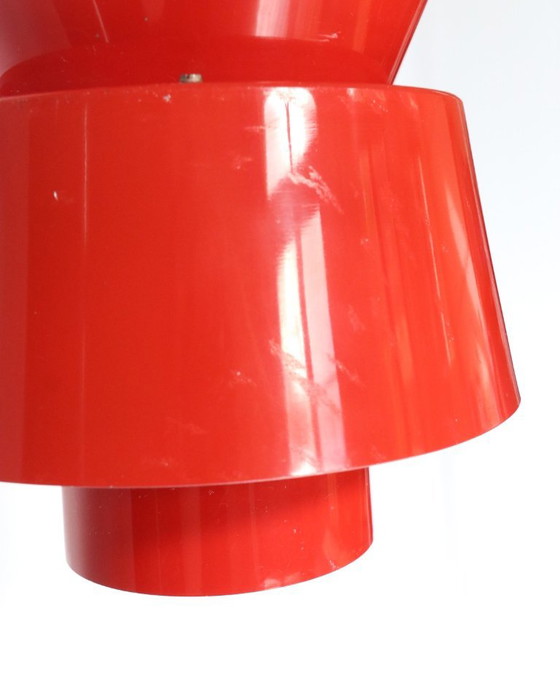 Vintage Danish red Pendant lamp Jørn Utzon – Metal (photo 8 of 9)
