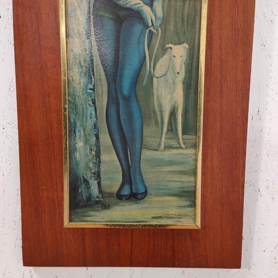 Image 1 of Vintage Wall Panel "Harlequin" After Jean Maio (1960s).