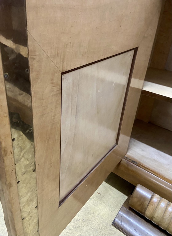 Image 1 of Exceptional French Brutalist Solid Wood Sideboard with Sculpted Doors, 1950s