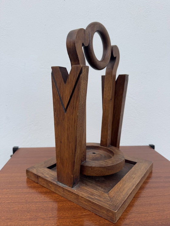 Image 1 of Porte bouteille bois années 60