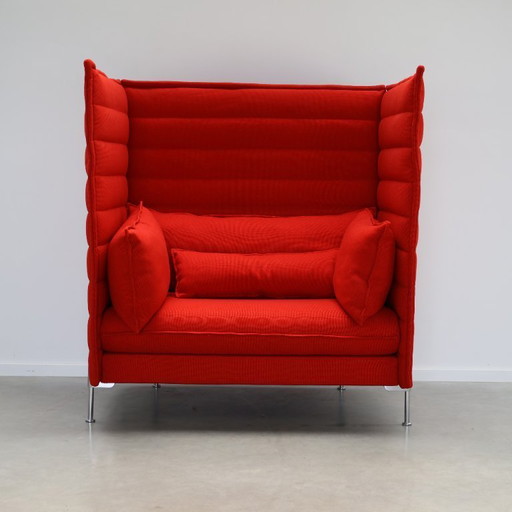 Vitra Alcove Highback | Loveseat | Red | Fabric