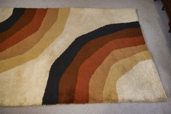 Image 1 of Vloerkleed geproduceerd door Herforder Teppiche Design Pop Art jaren 70