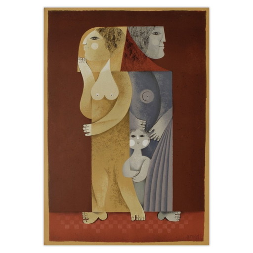 Samy BRISS Le bambin II Signed screenprint 1975