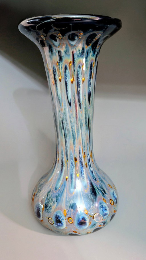 Eisch glass vase – studio glass / art glass – signed – approx. 1.16 kg, 25 cm – glaskunst (photo 2 of 10)