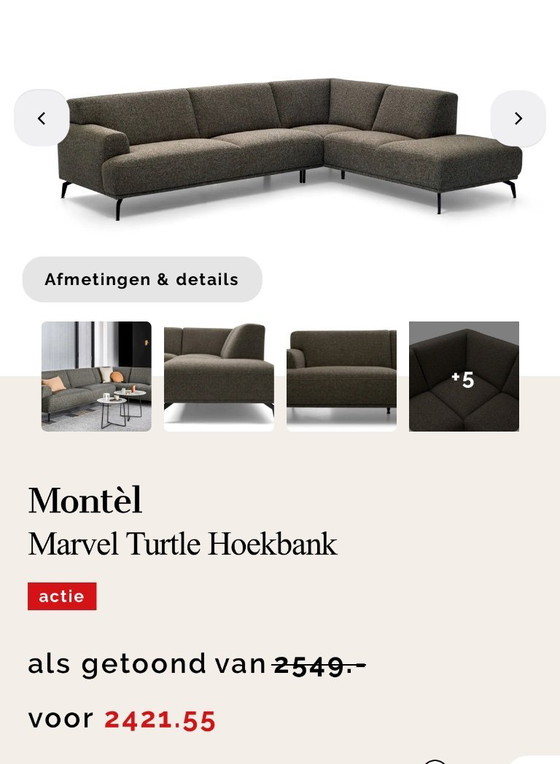 Image 1 of Montel marvel hoekbank 3,02x2,26m