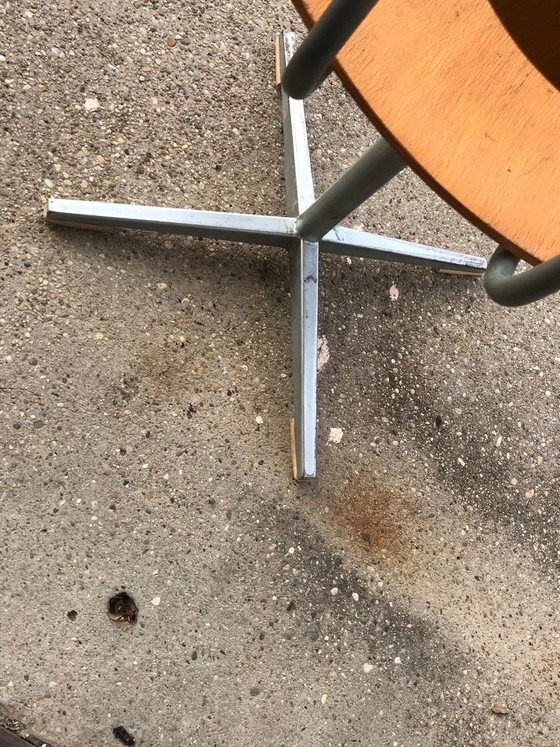 Swiss School Chairs from Embru, 1960s, Set of 3 – Dining chairs, polished steel (photo 2 of 6)