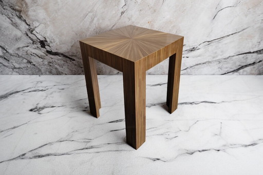 Tavolino da caffè in legno intarsiato Benoît Cazes 2023 - riedizione Art Déco di Jean-Michel Frank